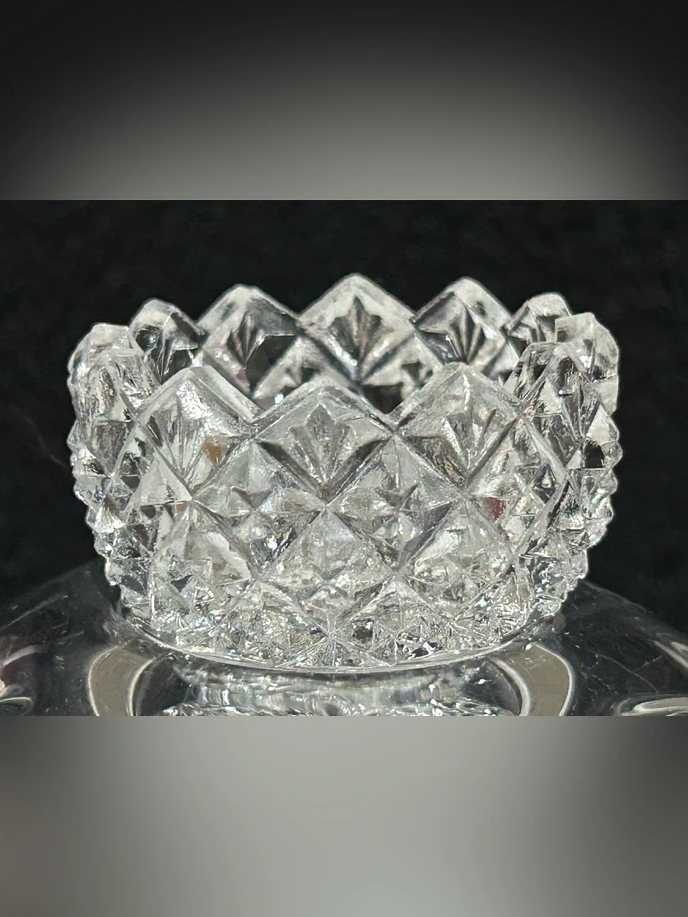 Westmoreland Clear Glass English Hobnail Open Salt Cellar
